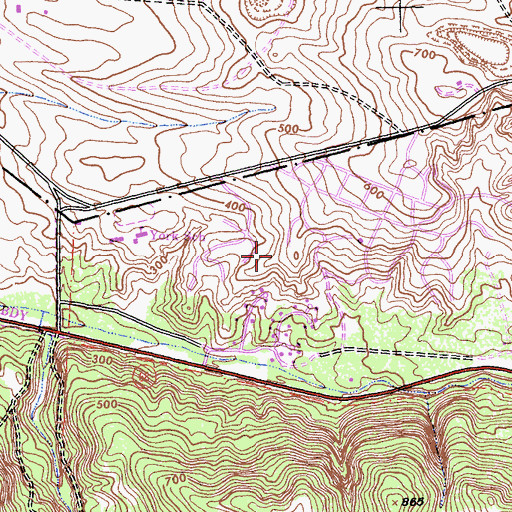 Topographic Map of Laguna Seca Golf Ranch, CA