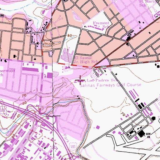 Topographic Map of Los Padres Park, CA