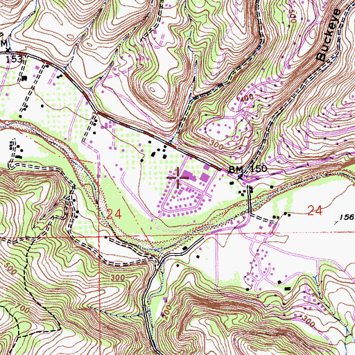 Topographic Map of Mid-Valley Shopping Center, CA