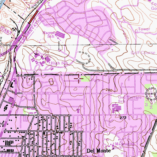 Topographic Map of Metz Park, CA