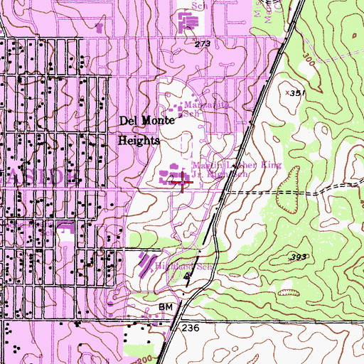 Topographic Map of Portola Leslie Park, CA