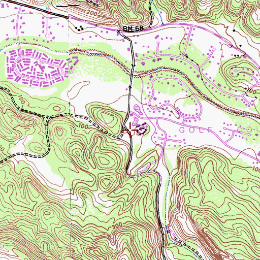 Topographic Map of Quail Meadows, CA