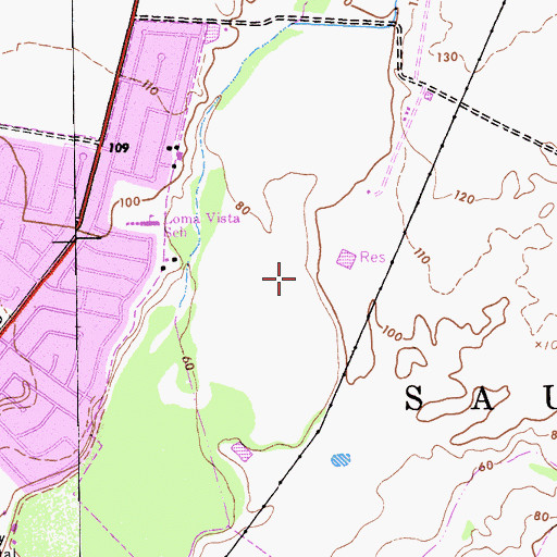 Topographic Map of Steinbeck Park, CA