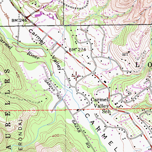 Topographic Map of Boronda Adobe, CA