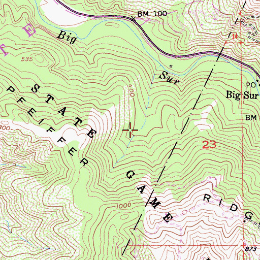 Topographic Map of Boundary Trail, CA