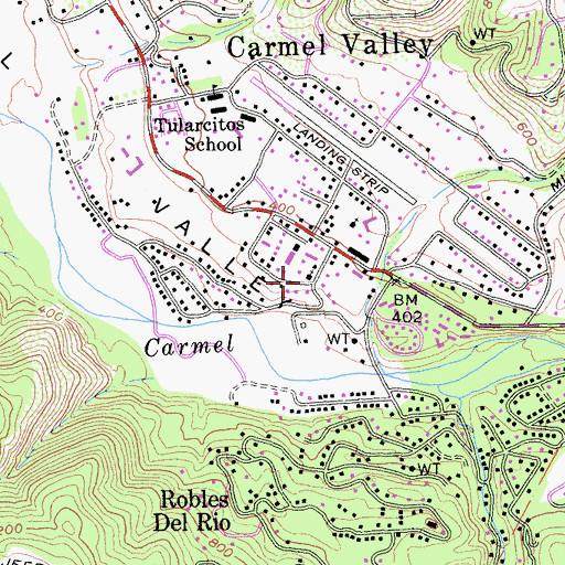 Topographic Map of Carmel Valley Community Chapel, CA