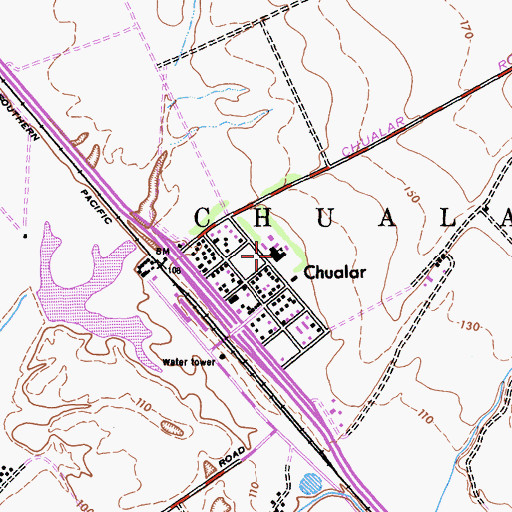 Topographic Map of Chualar Elementary School, CA