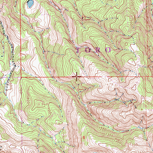 Topographic Map of Cougar Ridge Trail, CA