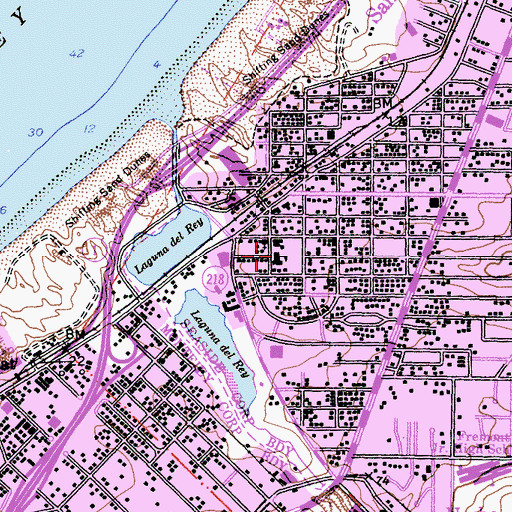 Topographic Map of Cypress Continuation High School, CA