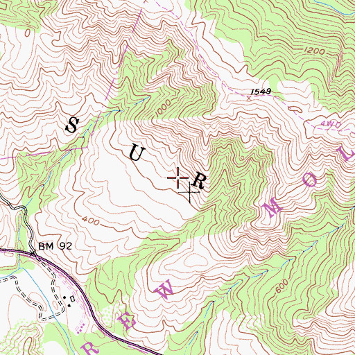 Topographic Map of East Molera Trail, CA