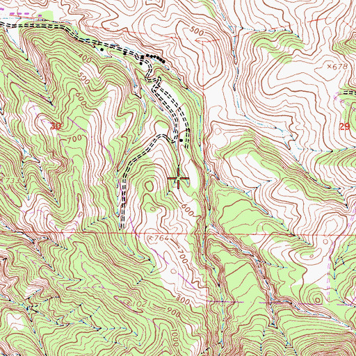 Topographic Map of East Ridge Trail, CA