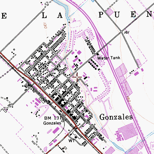 Topographic Map of Fairview Middle School, CA
