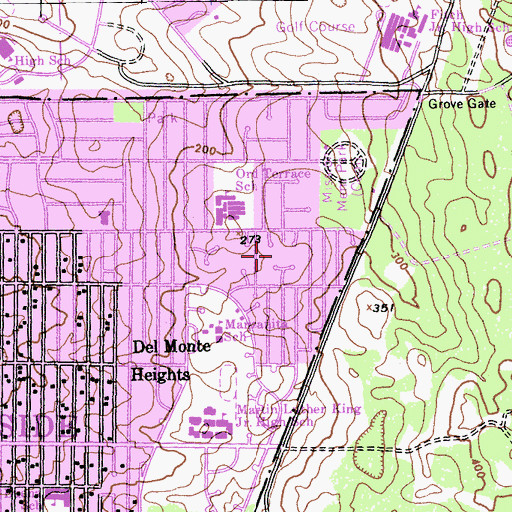 Topographic Map of Havana Soliz Park, CA