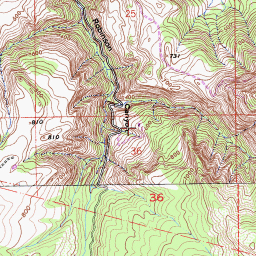 Topographic Map of Korean Buddhist Temple Sambosa, CA