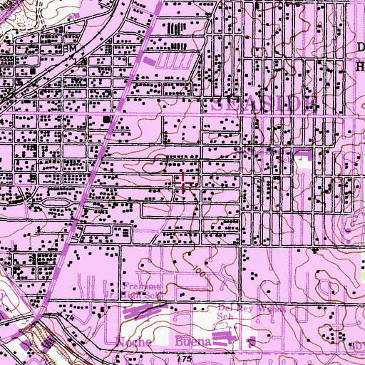 Topographic Map of Lighthouse Full Gospel Church, CA