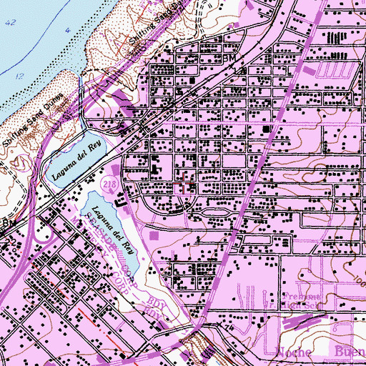 Topographic Map of Monterey Korean Baptist Church, CA