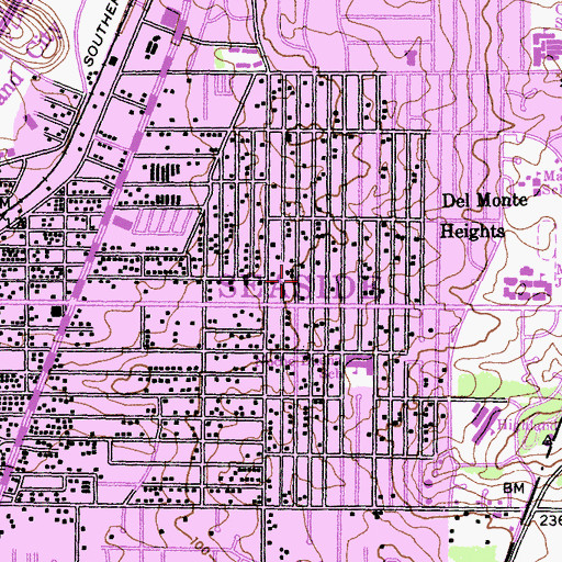 Topographic Map of New Testament Christian Church, CA