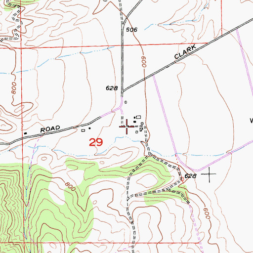 Topographic Map of Olson Ranch, CA