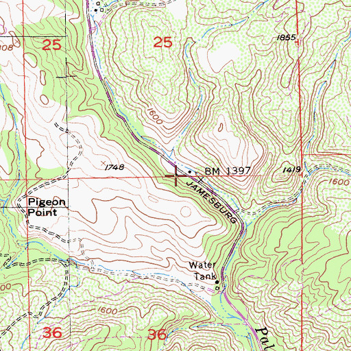 Topographic Map of Paloma Creek School (historical), CA
