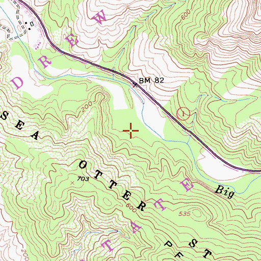 Topographic Map of River Trail, CA