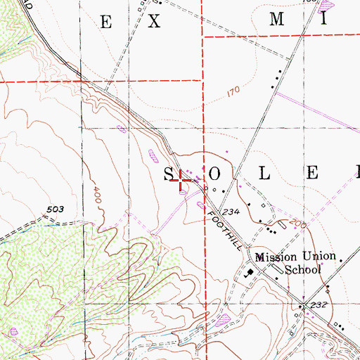 Topographic Map of Smith and Hook Winery, CA
