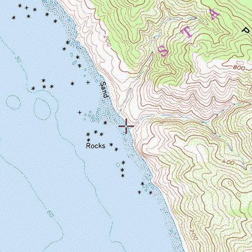 Topographic Map of Spring Trail, CA