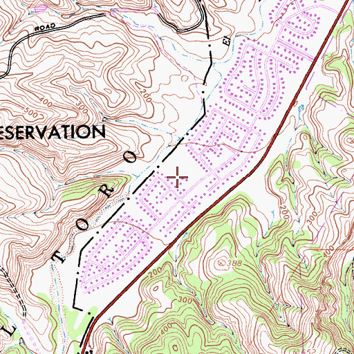 Topographic Map of Toro Pask Elementary School, CA