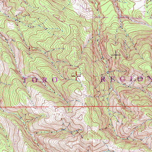 Topographic Map of Toyon Ridge Trail, CA