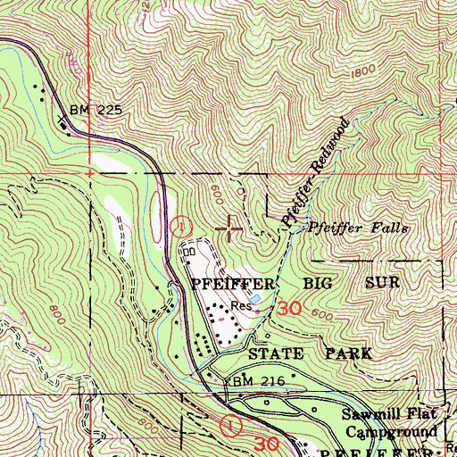 Topographic Map of Valley View Trail, CA