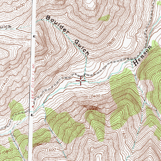 Topographic Map of Boulder Gulch, CO