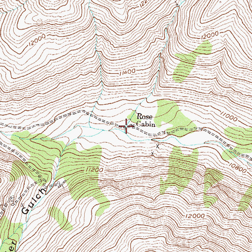 Topographic Map of Rose Cabin, CO
