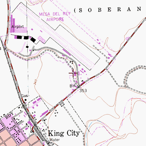 Topographic Map of King City Industrial Park, CA