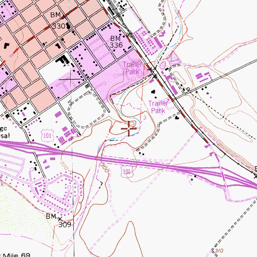 Topographic Map of King City Municipal Golf Course, CA