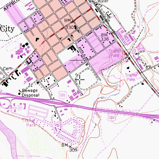 Topographic Map of King City Park, CA