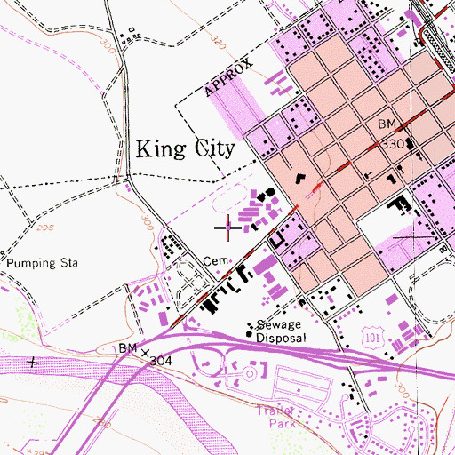 Topographic Map of Portola - Butler Continuation High School, CA