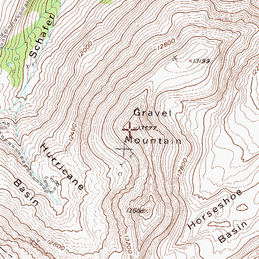 Topographic Map of Gravel Mountain, CO