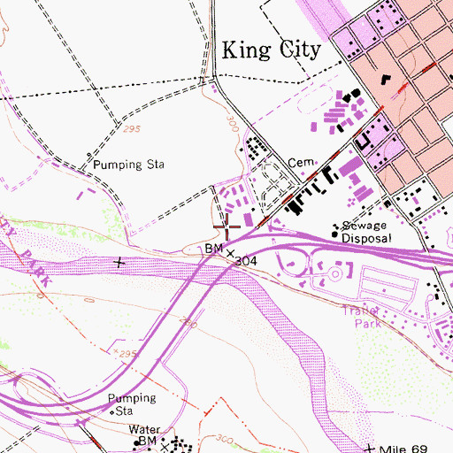 Topographic Map of Monterey County Health Department, CA
