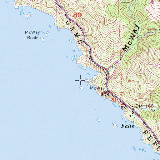 Topographic Map of Saddle Rock, CA