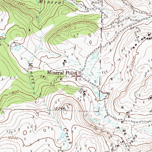 Topographic Map of Mineral Point, CO