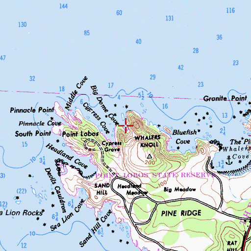 Topographic Map of Big Dome, CA