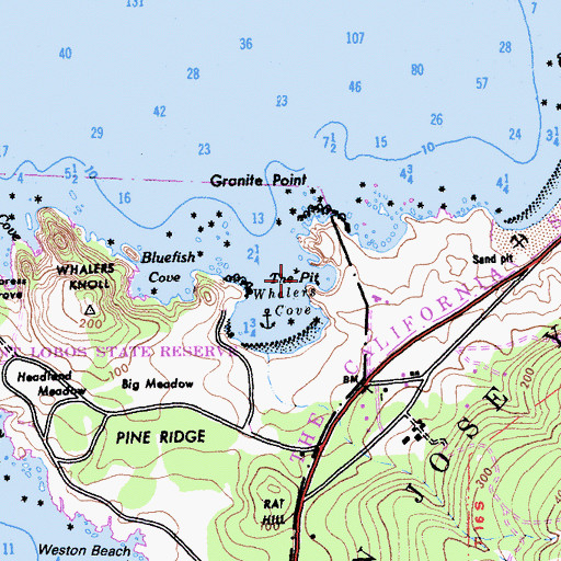 Topographic Map of Coal Chute Point, CA