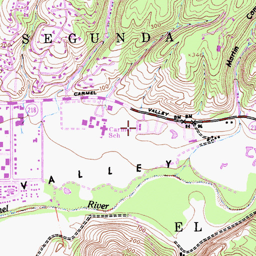 Topographic Map of Community Church of the Monterey Peninsula, CA