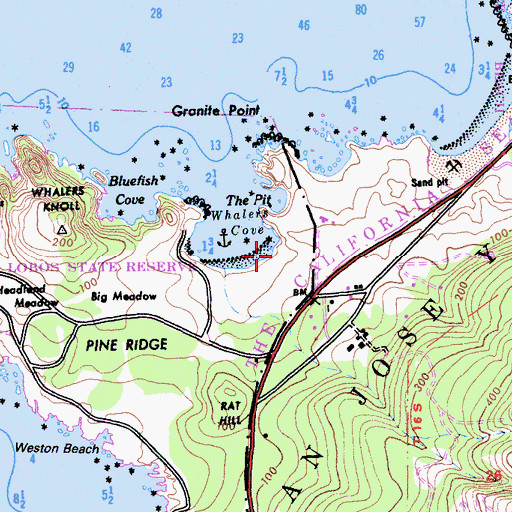 Topographic Map of Granite Point Trail, CA