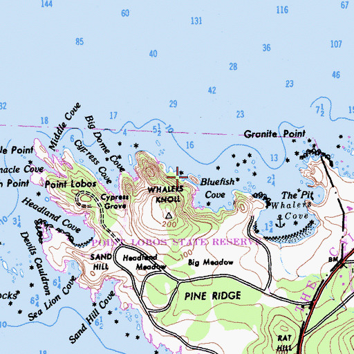 Topographic Map of Guillemot Island, CA