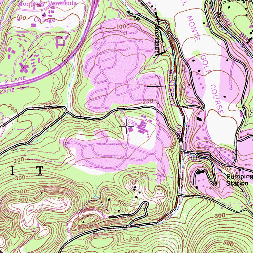 Topographic Map of La Mesa Elementary School, CA