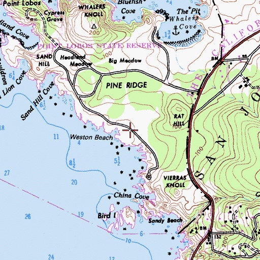 Topographic Map of Mound Meadow, CA