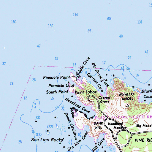 Topographic Map of North Point, CA