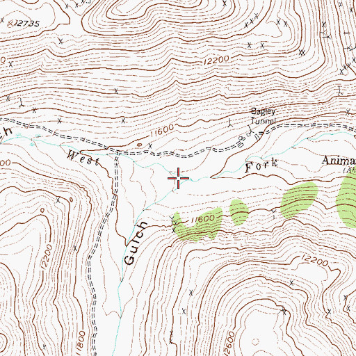 Topographic Map of California Gulch, CO