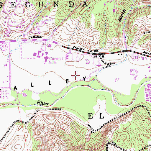Topographic Map of Rancho Canada Golf and Country Club, CA