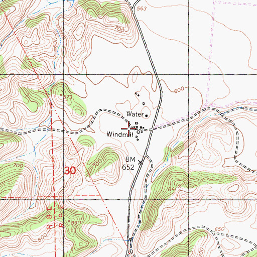 Topographic Map of Rancho San Lucas, CA